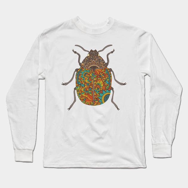 Colorful beetle Long Sleeve T-Shirt by Valentina Harper